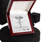 CZ Cross Necklace For Daughter