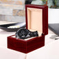 Customized Black Chronograph Watch For Dad