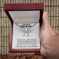 Personalized Steel Cross Necklace For Husband on Cuban Chain w/ MC
