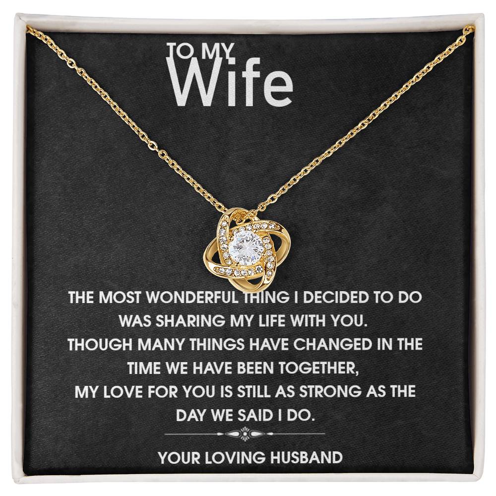 Love Knot Necklace For Wife (Yellow & White Gold Variants)