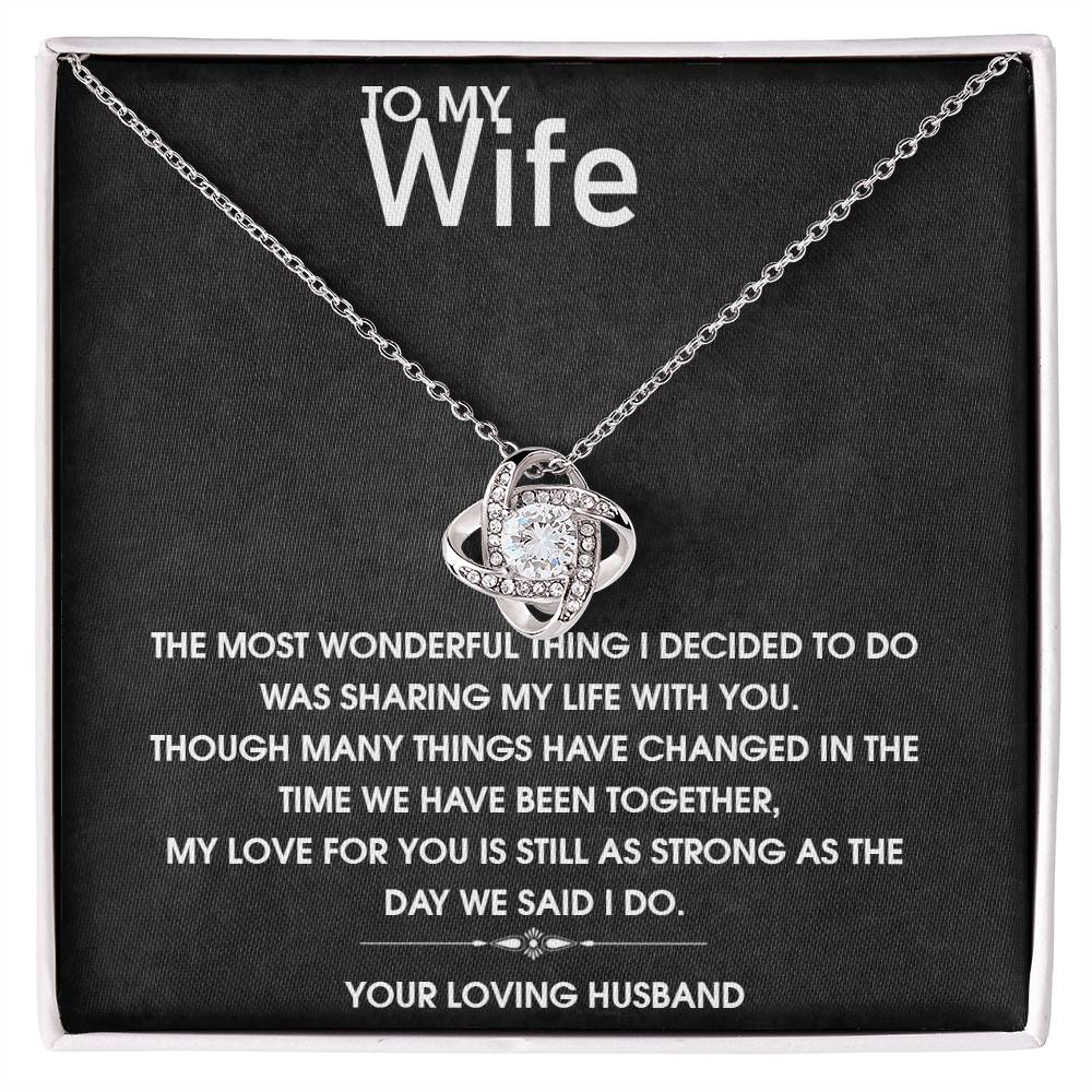 Love Knot Necklace For Wife (Yellow & White Gold Variants)