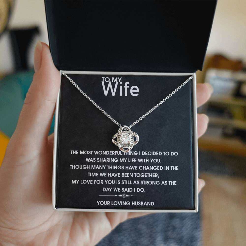 Love Knot Necklace For Wife (Yellow & White Gold Variants)