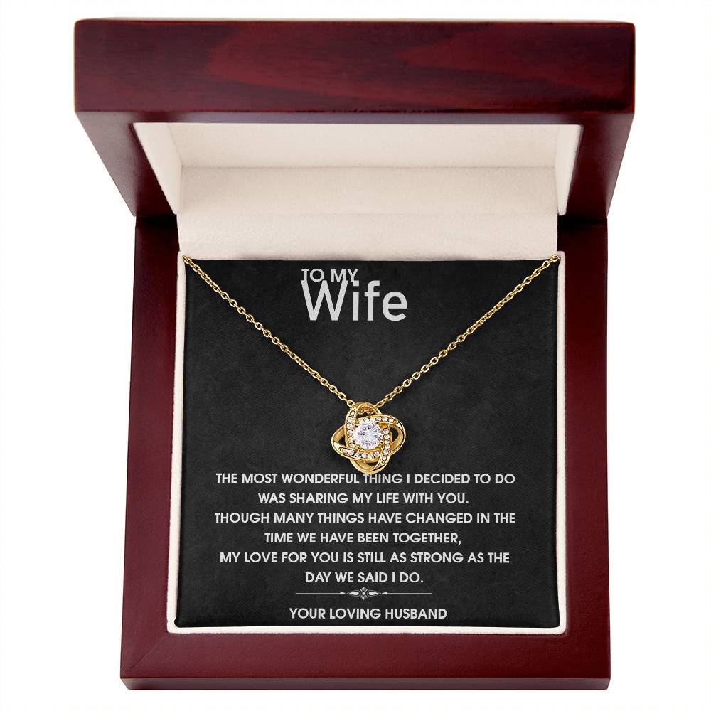 Love Knot Necklace For Wife (Yellow & White Gold Variants)