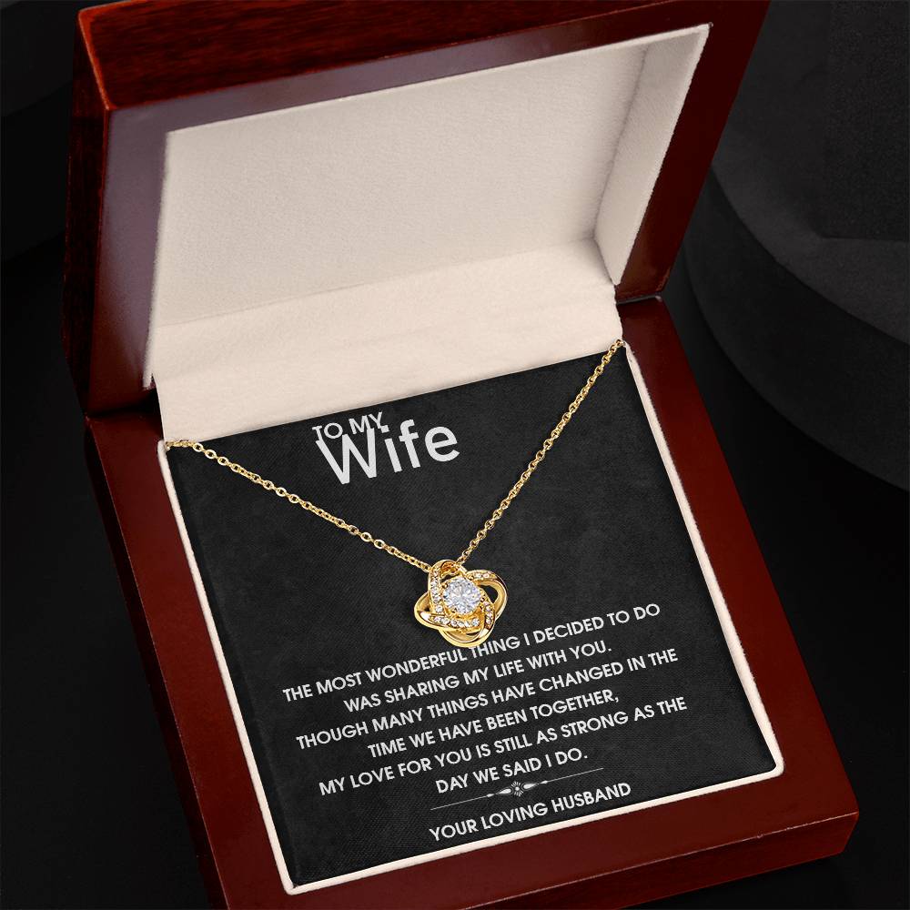Love Knot Necklace For Wife (Yellow & White Gold Variants)