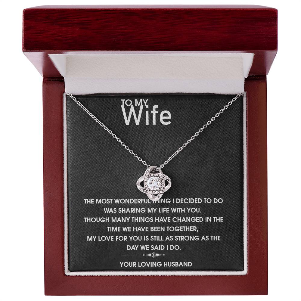 Love Knot Necklace For Wife (Yellow & White Gold Variants)