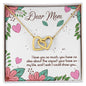 Interlocking Hearts Necklace For Mom (Yellow & White Gold Variants)