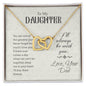 Interlocking Hearts Necklace For Daughter (Yellow & White Gold Variants)