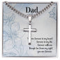 Artisan Cross Necklace For Dad on Cuban Chain w/ MC