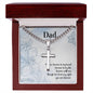 Artisan Cross Necklace For Dad on Cuban Chain w/ MC