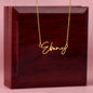Signature Name Necklace For Wife (With MC)