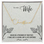 Signature Name Necklace For Wife (With MC)