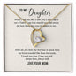 Forever Love Necklace For Daughter with On Demand Message Card