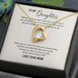 Forever Love Necklace For Daughter with On Demand Message Card